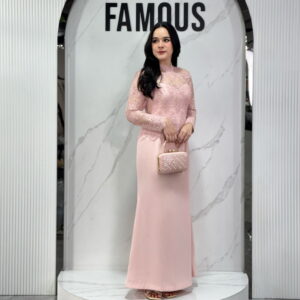 ชุดราตรีสีชมพู อก 36/ เอว 30/ สะโพก 40